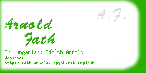arnold fath business card